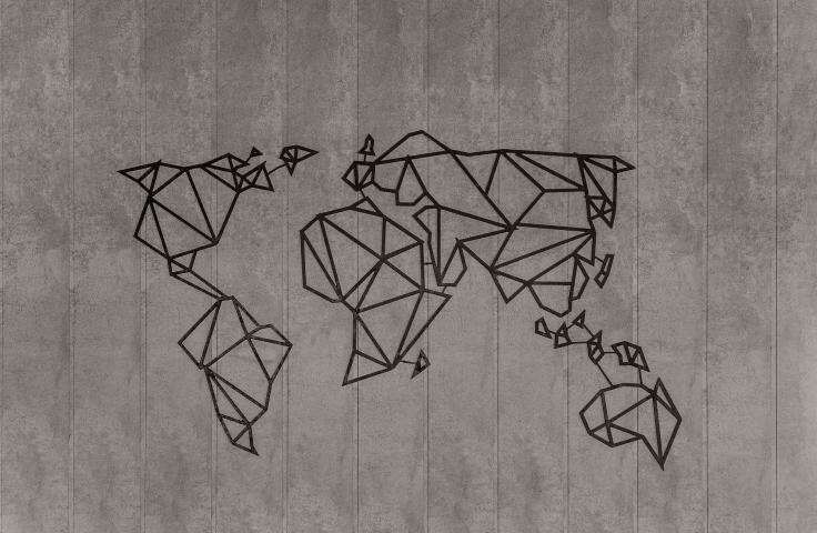 Carte du monde stylisée