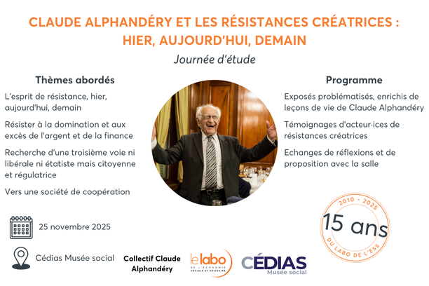Visuel de la journée d'étude Claude Alphandéry