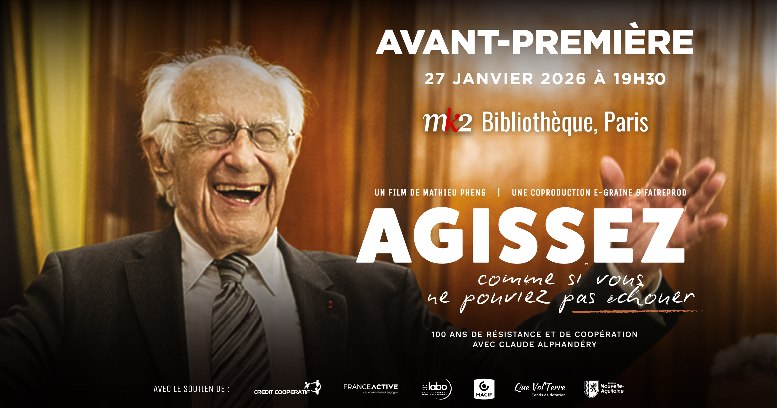 Avant-première du film "Agissez comme si vous ne pouviez pas échouer" sur l’héritage de Claude Alphandéry