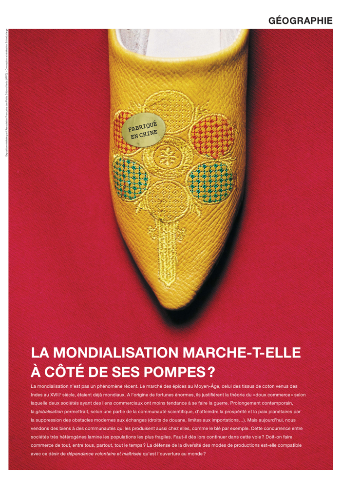 Illustration &quot;la mondialisation marche-t-elle à côté de ses pompes?&quot;