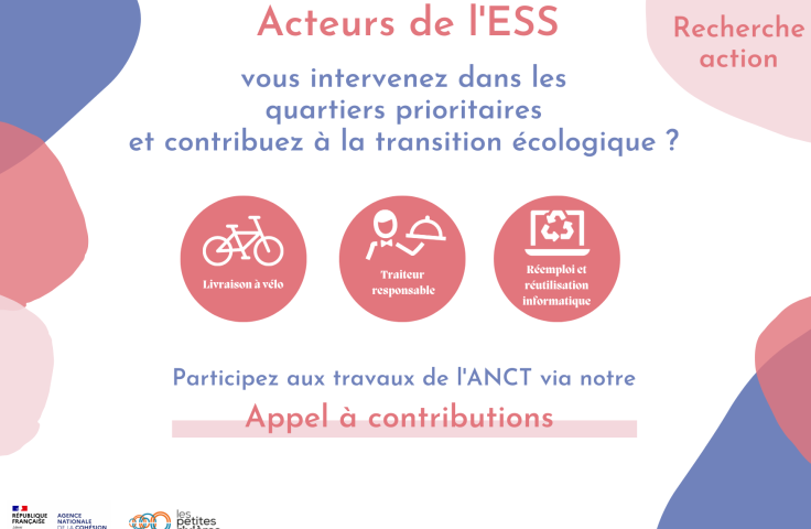 Appel à contributions - Transition écologique dans les territoires : la contribution des entreprises de l'ESS dans les quartiers prioritaires