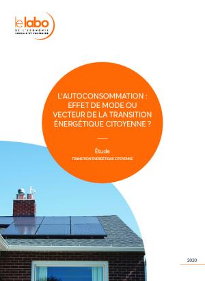 couverture étude Autoconsommation énergétique