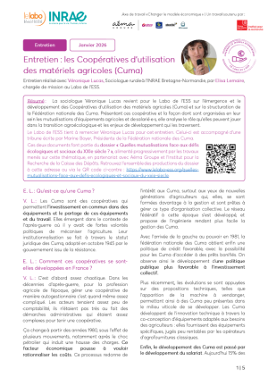 les Coopératives d’utilisation des matériels agricoles (Cuma)