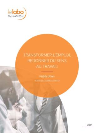 couverture publication nouvelles formes d'emplois