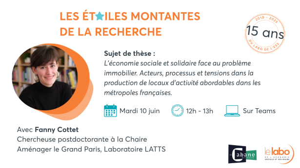 Les Etoiles montantes de la recherche avec Fanny Cottet