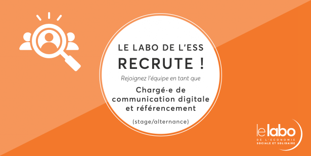 Le Labo de l'ESS recrute un·e chargé·e de communication digitale et référencement