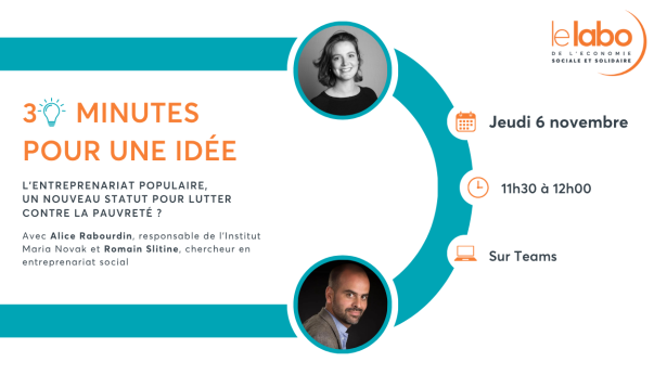 30 minutes pour une idée avec l'Adie et l'Institut Maria Novak